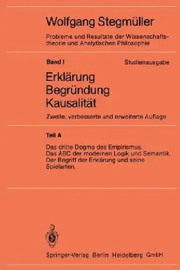 Cover of Das Dritte Dogma Des Empirismus Das ABC Der Modernen Logik Und Semantik Der Begriff Der Erklärung Und Seine Spielarten