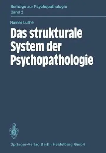 Cover of Das Strukturale System Der Psychopathologie