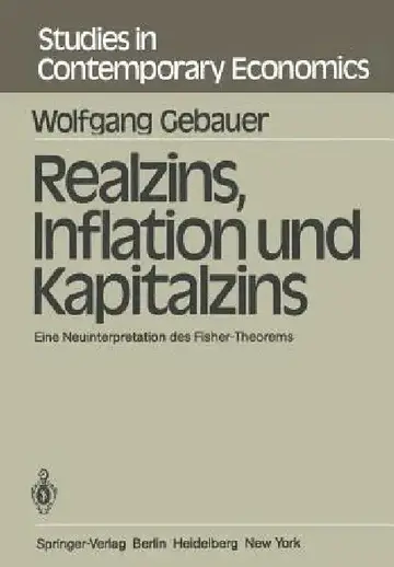 Cover of Realzins, Inflation Und Kapitalzins