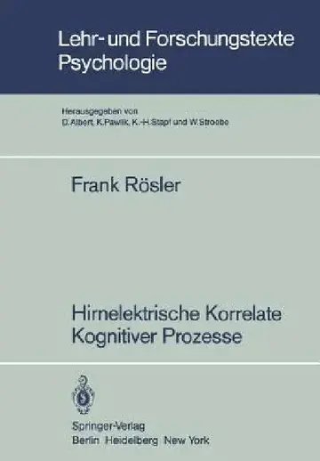 Cover of Hirnelektrische Korrelate Kognitiver Prozesse