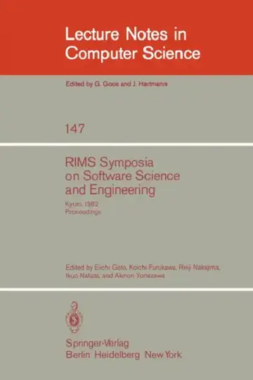Cover of Rims Symposium on Software Science and Engineering