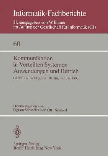 Cover of Kommunikation in Verteilten Systemen -- Anwendungen Und Betrieb