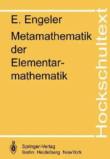 Cover of Metamathematik Der Elementarmathematik