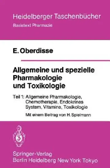 Cover of Allgemeine Und Spezielle Pharmakologie Und Toxikologie