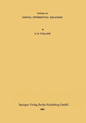 Cover of Lectures on Partial Differential Equations