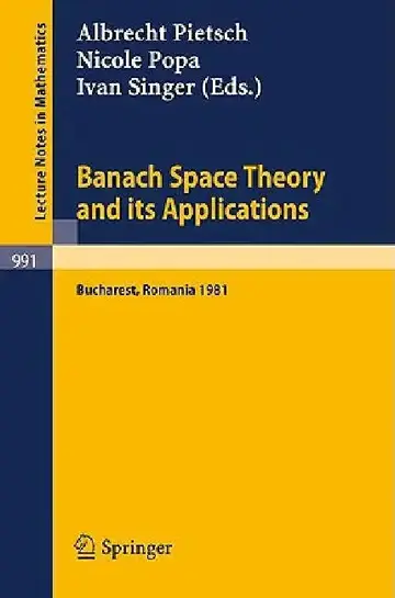 Cover of Banach Space Theory and Its Applications