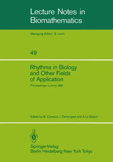 Cover of Rhythms in Biology and Other Fields of Application