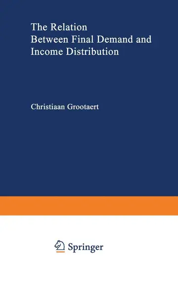 Cover of The Relation Between Final Demand and Income Distribution