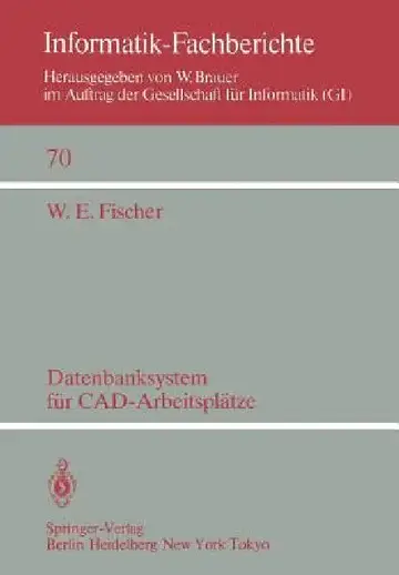 Cover of Datenbanksystem Für Cad-Arbeitsplätze