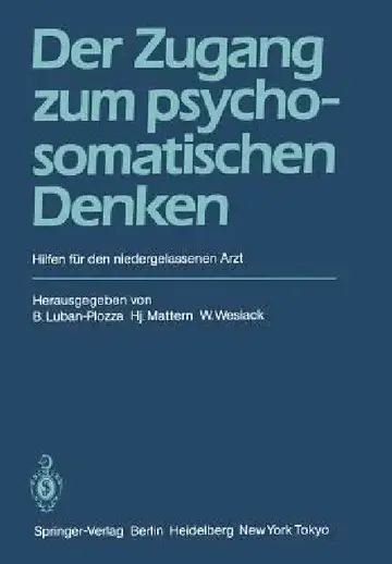Cover of Der Zugang Zum Psychosomatischen Denken