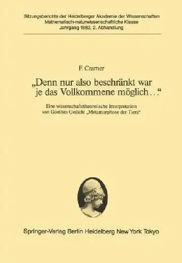 Cover of "Denn Nur Also Beschränkt War Je Das Vollkommene Möglich..."