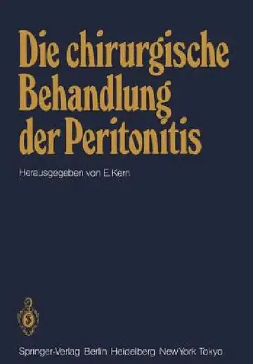 Cover of Die Chirurgische Behandlung Der Peritonitis