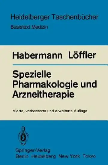 Cover of Spezielle Pharmakologie Und Arzneitherapie