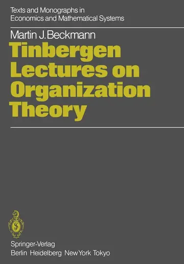 Cover of Tinbergen Lectures on Organization Theory