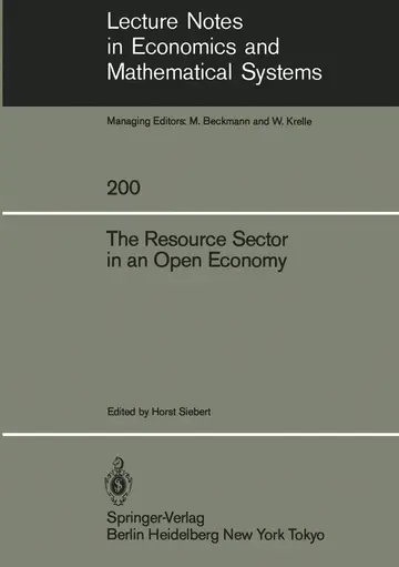 Cover of The Resource Sector in an Open Economy