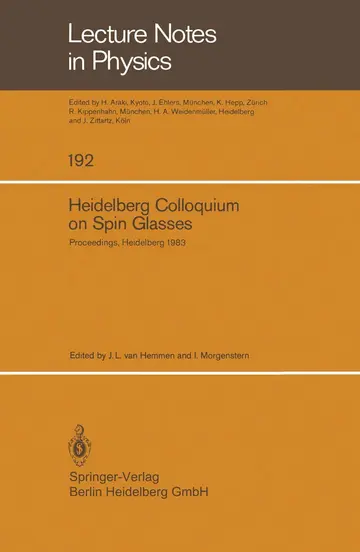 Cover of Heidelberg Colloquium on Spin Glasses