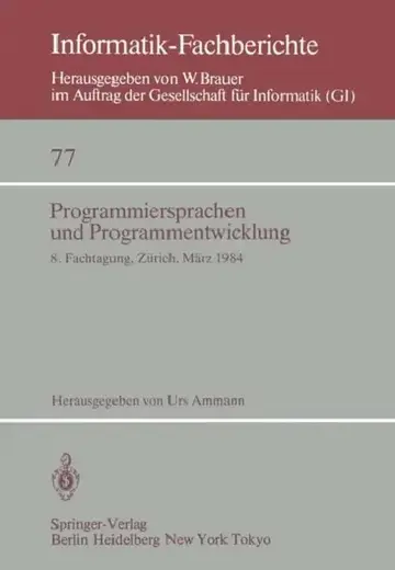 Cover of Programmiersprachen Und Programmentwicklung