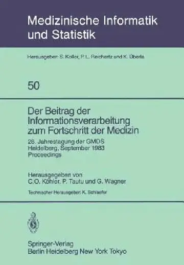 Cover of Der Beitrag Der Informationsverarbeitung Zum Fortschritt Der Medizin