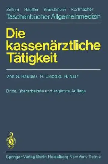 Cover of Die Kassenärztliche Tätigkeit