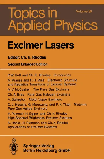 Cover of Excimer Lasers
