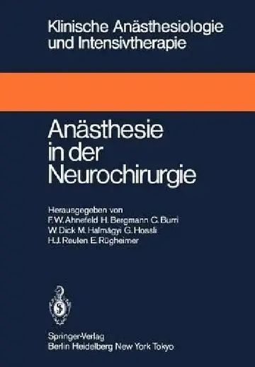 Cover of Anästhesie in Der Neurochirurgie