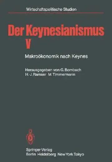 Cover of Der Keynesianismus V