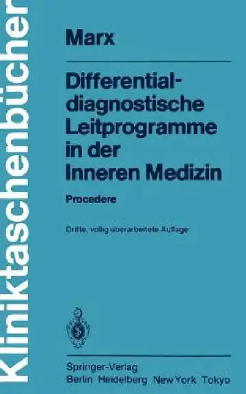 Cover of Differentialdiagnostische Leitprogramme in Der Inneren Medizin