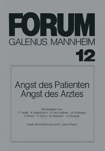 Cover of Angst Des Patienten Angst Des Arztes