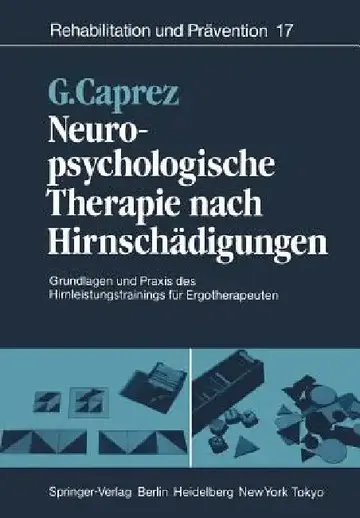 Cover of Neuropsychologische Therapie Nach Hirnschädigungen
