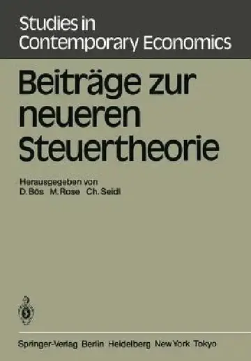 Cover of Beiträge Zur Neueren Steuertheorie