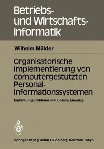 Cover of Organisatorische Implementierung Von Computergestützten Personalinformationssystemen