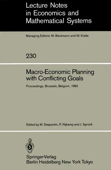 Cover of Macro-Economic Planning with Conflicting Goals