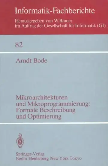 Cover of Mikroarchitekturen Und Mikroprogrammierung