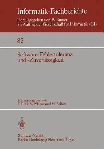 Cover of Software-Fehlertoleranz Und -Zuverlässigkeit