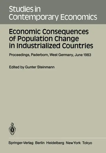 Cover of Economic Consequences of Population Change in Industrialized Countries