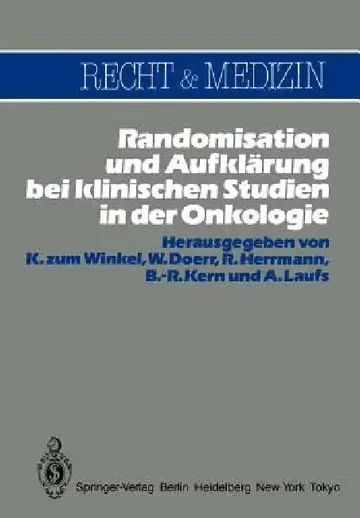 Cover of Randomisation Und Aufklärung Bei Klinischen Studien in Der Onkologie