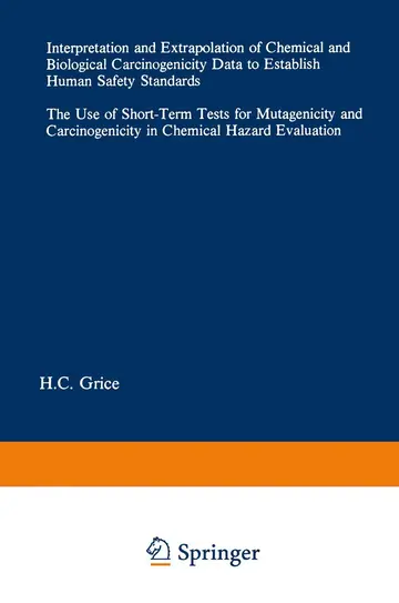 Cover of Interpretation and Extrapolation of Chemical and Biological Carcinogenicity Data to Establish Human Safety Standards