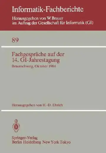 Cover of Fachgespräche Auf Der 14. Gi-Jahrestagung