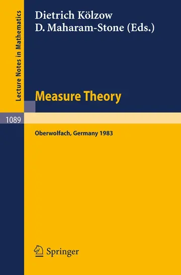 Cover of Measure Theory Oberwolfach 1983