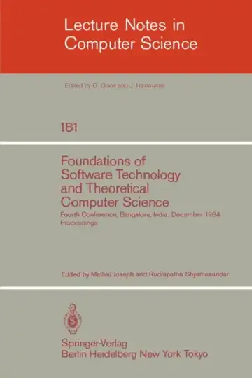 Cover of Foundations of Software Technology and Theoretical Computer Science