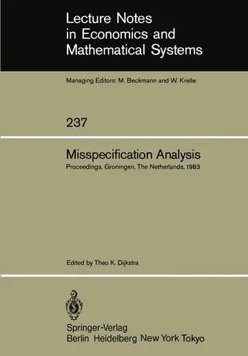 Cover of Misspecification Analysis