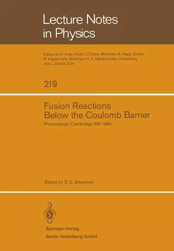 Cover of Fusion Reactions Below the Coulomb Barrier