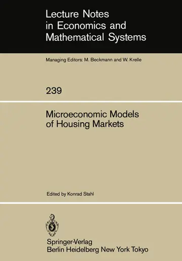 Cover of Microeconomic Models of Housing Markets