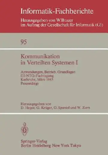 Cover of Kommunikation in Verteilten Systemen I