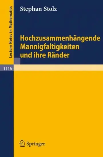 Cover of Hochzusammenhängende Mannigfaltigkeiten Und Ihre Ränder