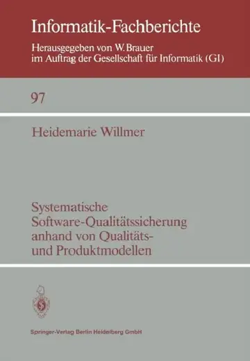 Cover of Systematische Software-Qualitätssicherung Anhand Von Qualitäts- Und Produktmodellen