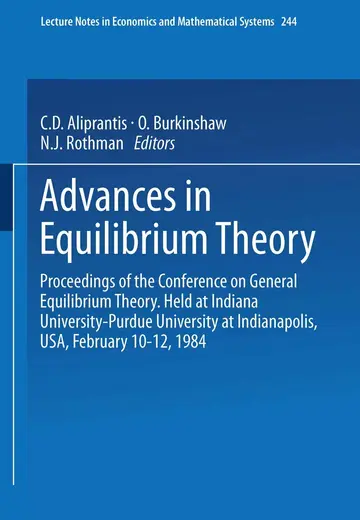 Cover of Advances in Equilibrium Theory