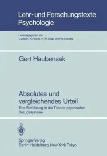 Cover of Absolutes Und Vergleichendes Urteil
