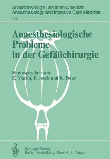 Cover of Anaesthesiologische Probleme in Der Gefäßchirurgie