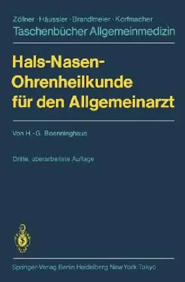 Cover of Hals-Nasen-Ohrenheilkunde Für Den Allgemeinarzt